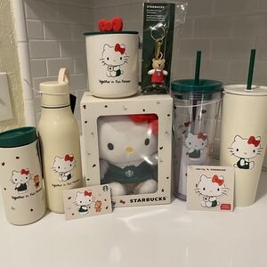 Starbucks Hello Kitty Collection COMPLETE COLLECTION 2025 WITH EMPTY GC'S